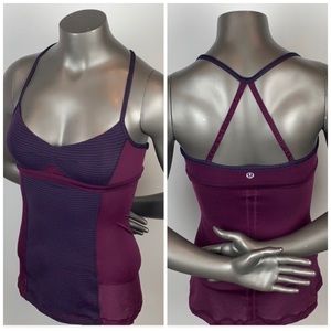 Lululemon | Hyper Stripe Plum Bend & Flow Tank  2